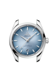 Profilo laterale della cassa in acciaio lucido e spazzolato da 38 mm con vetro zaffiro bombato antiriflesso e corona a vite.